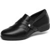 DREAM PAIRS Women’s Arch Support Slip-on Loafers(Black)