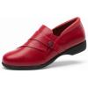 DREAM PAIRS Women’s Arch Support Slip-on Loafers(Red)