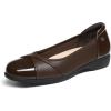 DREAM PAIRS Women’s Ballet Flats Work Office Dress Shoes Comfortable Dressy Casual Flats for Women(Brown)