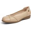 DREAM PAIRS Women’s Ballet Flats Work Office Dress Shoes Comfortable Dressy Casual Flats for Women(Nude)