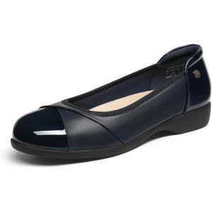 DREAM PAIRS Women’s Ballet Flats Work Office Dress Shoes Comfortable Dressy Casual Flats for Women(Navy)