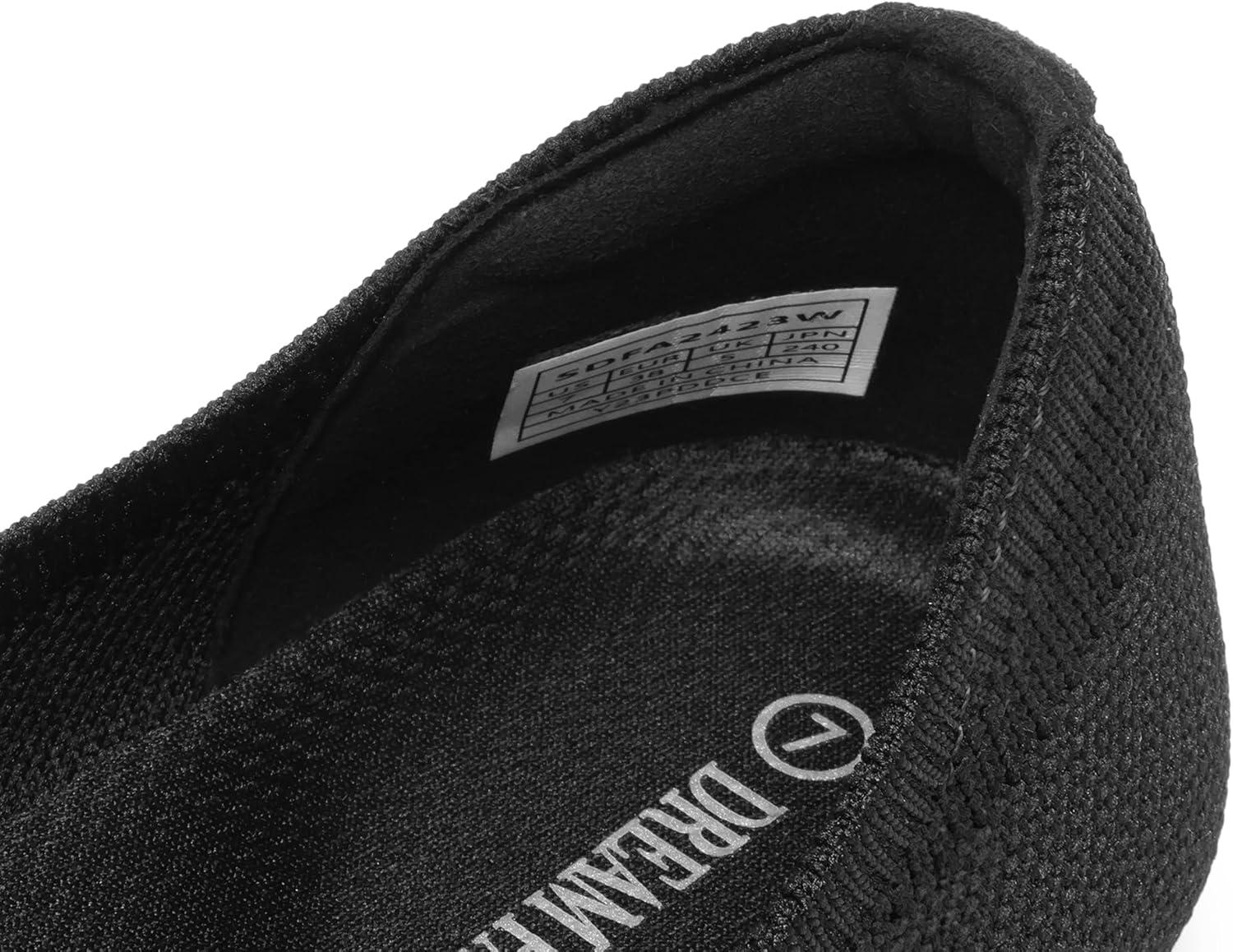 image:imageDREAM PAIRS Wide Ballet Flats Shoes for Women Width Foldable Knit Womens Flats with Arch Support Comfortable Shoes for Women Dressy Casual Work OfficeBlack