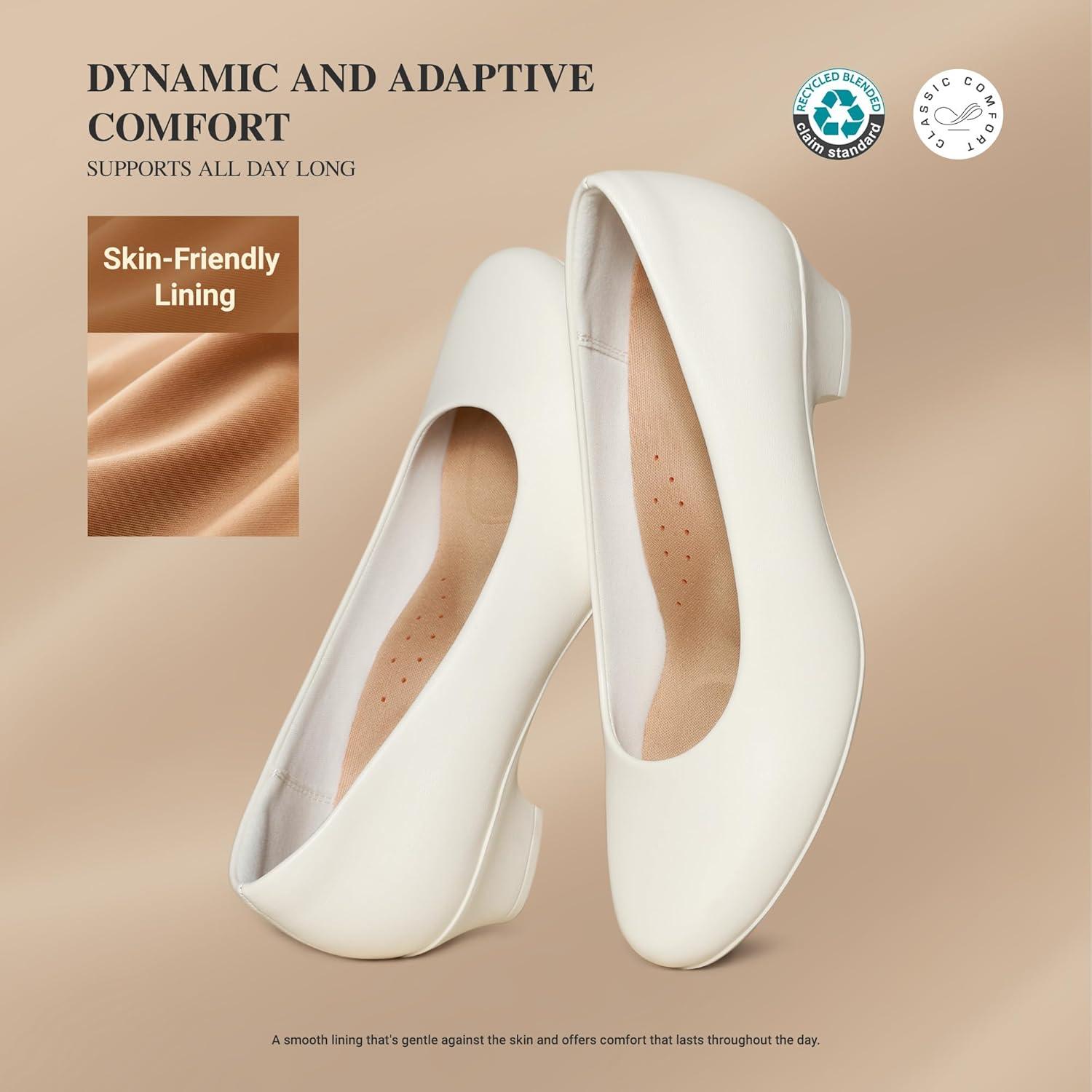 image:imageDREAM PAIRS Womens Chunky Closed Toe Dress Low Block Heels Comfortable Slip On Work Pumps Wedding Casual ShoesWhite