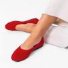DREAM PAIRS Wide Ballet Flats Shoes for Women, Width Foldable Knit Women’s Flats with Arch Support, Comfortable Shoes for Women Dressy Casual Work Office(Red)