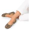 DREAM PAIRS Wide Ballet Flats Shoes for Women, Width Foldable Knit Women’s Flats with Arch Support, Comfortable Shoes for Women Dressy Casual Work Office(Leopard)