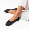 DREAM PAIRS Wide Ballet Flats Shoes for Women, Width Foldable Knit Women’s Flats with Arch Support, Comfortable Shoes for Women Dressy Casual Work Office(Black)