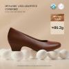 DREAM PAIRS Women’s Chunky Closed Toe Dress Low Block Heels Comfortable Slip On Work Pumps Wedding Casual Shoes(Brown)
