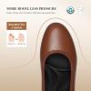 DREAM PAIRS Women’s Chunky Closed Toe Low Block Heels Work Pumps Comfortable Round Toe Dress Wedding Shoes Nereida(Tan)