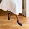 DREAM PAIRS Women’s Knit Ballet Dressy Flats Comfortable Washable Flexible Breathable Casual Classic Work Office Walk Pointed Toe Flats(Navy)