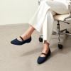 DREAM PAIRS Women’s Knit Ballet Flats Pointed Toe Comfortable Dressy Flats for Work Office Shoes Mary Jane Flats(Navy)