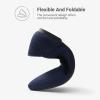 DREAM PAIRS Women’s Knit Ballet Flats Pointed Toe Comfortable Dressy Flats for Work Office Shoes Mary Jane Flats(Navy)
