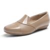 DREAM PAIRS Loafers for Women Orthopedic Comfortable Loafer Dress Casual Slip on Business Work Office Shoes with Arch Support(Nude)