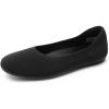 DREAM PAIRS Wide Ballet Flats Shoes for Women, Width Foldable Knit Women’s Flats with Arch Support, Comfortable Shoes for Women Dressy Casual Work Office(Black)