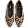 DREAM PAIRS Women’s Knit Ballet Dressy Flats Comfortable Washable Flexible Breathable Casual Classic Work Office Walk Pointed Toe Flats(Leopard)