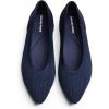 DREAM PAIRS Women’s Knit Ballet Dressy Flats Comfortable Washable Flexible Breathable Casual Classic Work Office Walk Pointed Toe Flats(Navy)