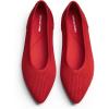 DREAM PAIRS Women’s Knit Ballet Dressy Flats Comfortable Washable Flexible Breathable Casual Classic Work Office Walk Pointed Toe Flats(Red)