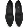 DREAM PAIRS Women’s Knit Ballet Flats Pointed Toe Comfortable Dressy Flats for Work Office Shoes Mary Jane Flats(Black)