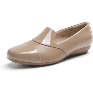DREAM PAIRS Loafers for Women Orthopedic Comfortable Loafer Dress Casual Slip on Business Work Office Shoes with Arch Support(Nude)