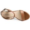 DREAM PAIRS Womens Open Toe Espadrilles Dressy Platform Sandals Buckle Ankle Strap Stylish Wedges Summer Dressy Sandals(Brown-pu)