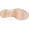 DREAM PAIRS Womens Open Toe Espadrilles Dressy Platform Sandals Buckle Ankle Strap Stylish Wedges Summer Dressy Sandals(Clear/Nude/Pu)