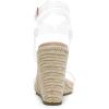 DREAM PAIRS Womens Open Toe Espadrilles Dressy Platform Sandals Buckle Ankle Strap Stylish Wedges Summer Dressy Sandals(Clear/Nude/Pu)