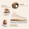 DREAM PAIRS Women’s Platform Sandals Wedge Chunky Heel Slip-on Comfort Slides with Arch Support Cork Footbed Adjustable Buckle Summer Slide Sandals(Taupe)