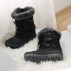 DREAM PAIRS Boys & Girls Faux Fur-Lined Winter Snow Boots for Little/Big Kids(Black)