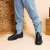 DREAM PAIRS Toddler Boys Girls Cowboy Cowgirl Boots Little Kids Western Square Toe Riding Mid Calf Boots(Blue/Black)
