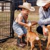 DREAM PAIRS Toddler Boys Girls Cowboy Cowgirl Boots Little Kids Western Square Toe Riding Mid Calf Boots(Dark Brown/Black)