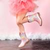 DREAM PAIRS Toddler Boys Girls Cowboy Cowgirl Boots Little Kids Western Square Toe Riding Mid Calf Boots(Pink/Rainbow)