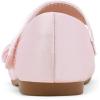 DREAM PAIRS Toddler Girls Dress Shoes Mary Jane Flats, Girls School Uniform Flats Bow Ballerina Shoes(Pink/Satin)