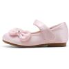 DREAM PAIRS Toddler Girls Dress Shoes Mary Jane Flats, Girls School Uniform Flats Bow Ballerina Shoes(Pink/Satin)