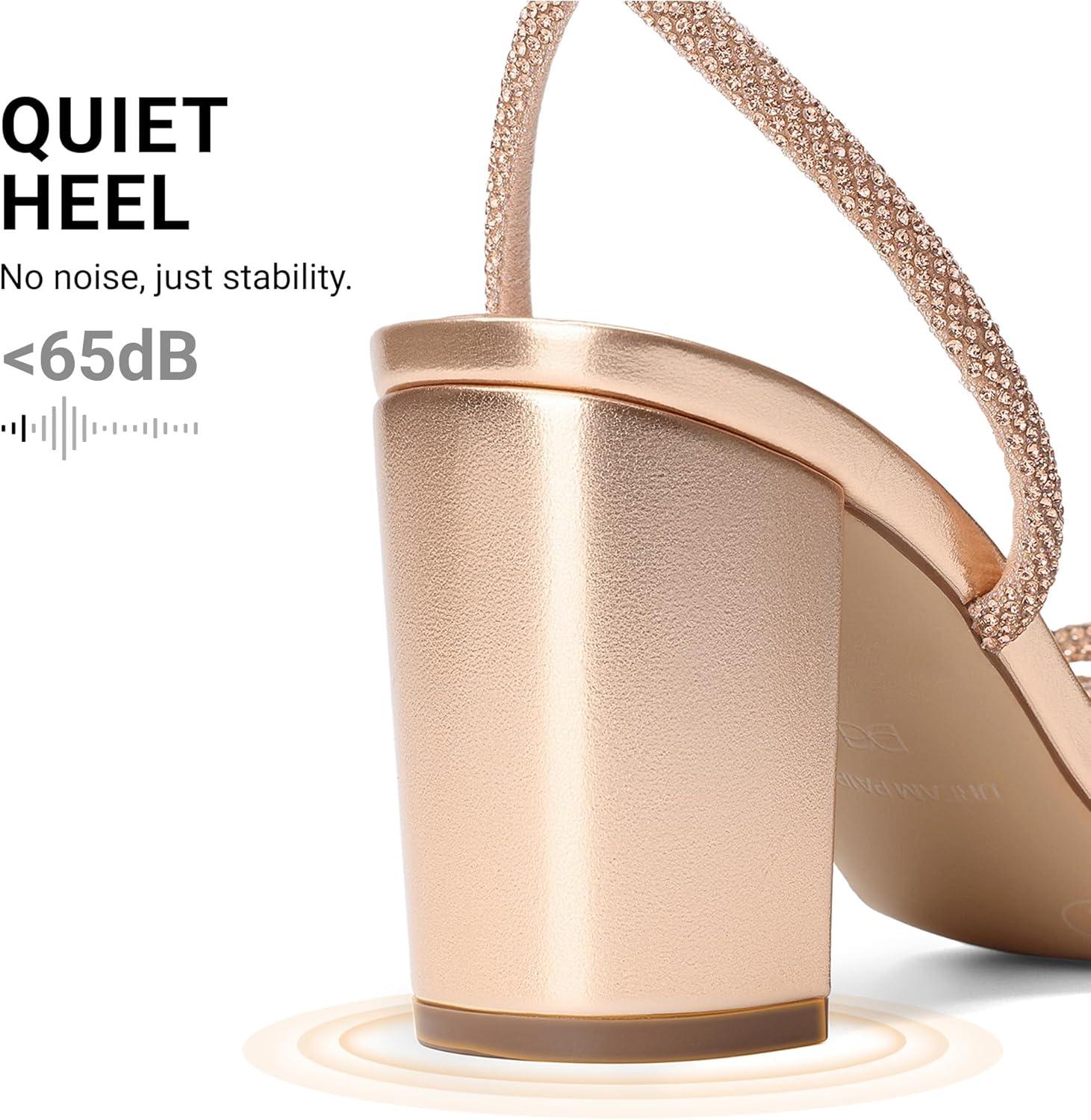 image:imageDREAM PAIRS Womens Bow Knot Chunky Block Heels Square Toe Slingback with Ankle Buckle Fashion Sandals Comfortable Dress Summer Shoes For Wedding Party Bridal PromChampagne