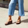 DREAM PAIRS Women’s Platform Flip Flop Rhinestones Arch Support Comfortable Soft Cushion Wedge Flip Flops Summer Thong Sandals(Brown)