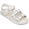DREAM PAIRS Girls Sandals Open Toe Summer Shoes with Adjustable Strap Buckle Toddler/Little Kid(Beige/White)