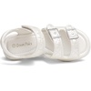 DREAM PAIRS Girls Sandals Open Toe Summer Shoes with Adjustable Strap Buckle Toddler/Little Kid(Beige/White)