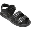 DREAM PAIRS Girls Sandals Open Toe Summer Shoes with Adjustable Strap Buckle Toddler/Little Kid(Black)