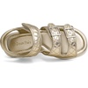 DREAM PAIRS Girls Sandals Open Toe Summer Shoes with Adjustable Strap Buckle Toddler/Little Kid(Gold)