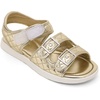 DREAM PAIRS Girls Sandals Open Toe Summer Shoes with Adjustable Strap Buckle Toddler/Little Kid(Gold)