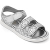 DREAM PAIRS Girls Sandals Open Toe Summer Shoes with Adjustable Strap Buckle Toddler/Little Kid(Sliver)