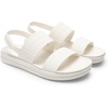 DREAM PAIRS Women Water Sandals Comfortable Flat Beach Platform Dressy Summer Walking Shoes(All White)