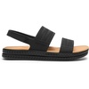 DREAM PAIRS Women Water Sandals Comfortable Flat Beach Platform Dressy Summer Walking Shoes(Black)
