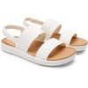 DREAM PAIRS Women Water Sandals Comfortable Flat Beach Platform Dressy Summer Walking Shoes(White)