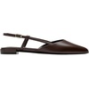 DREAM PAIRS Slingback Flats for Women, Pointed-Toe Elegant Women’s Ballet Flats with Buckle Strap, Classic Low Heel Dress Shoes for Casual Work Office Party(Brown)
