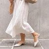 DREAM PAIRS Slingback Flats for Women, Pointed-Toe Elegant Women’s Ballet Flats with Buckle Strap, Classic Low Heel Dress Shoes for Casual Work Office Party(Beige)