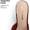 DREAM PAIRS Mule Heels for Women High Heels Stiletto Open Round Peep Toe Mules Sandals Slip on Dress Shoes 2026 Sexy Heeled for Party Dressy Prom Wedding(Burgundy)
