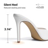 DREAM PAIRS Mule Heels for Women High Heels Stiletto Open Round Peep Toe Mules Sandals Slip on Dress Shoes 2026 Sexy Heeled for Party Dressy Prom Wedding(White)