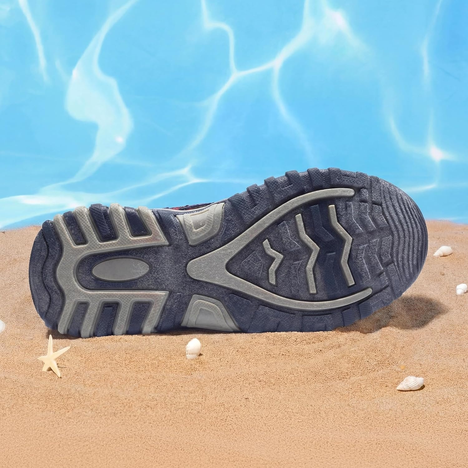 image:imageDREAM PAIRS Boys Girls ClosedToe Outdoor Summer Water Sport Sandals for ToddlerLittleBig KidBlueGreyRed