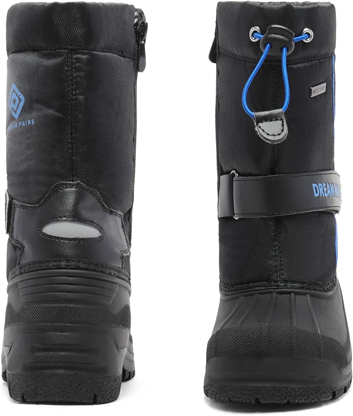 image:imageDREAM PAIRS Boys amp Girls Mid Calf WaterResistant Winter Snow Boots for ToddlerLittleBig KidBlackRoyal