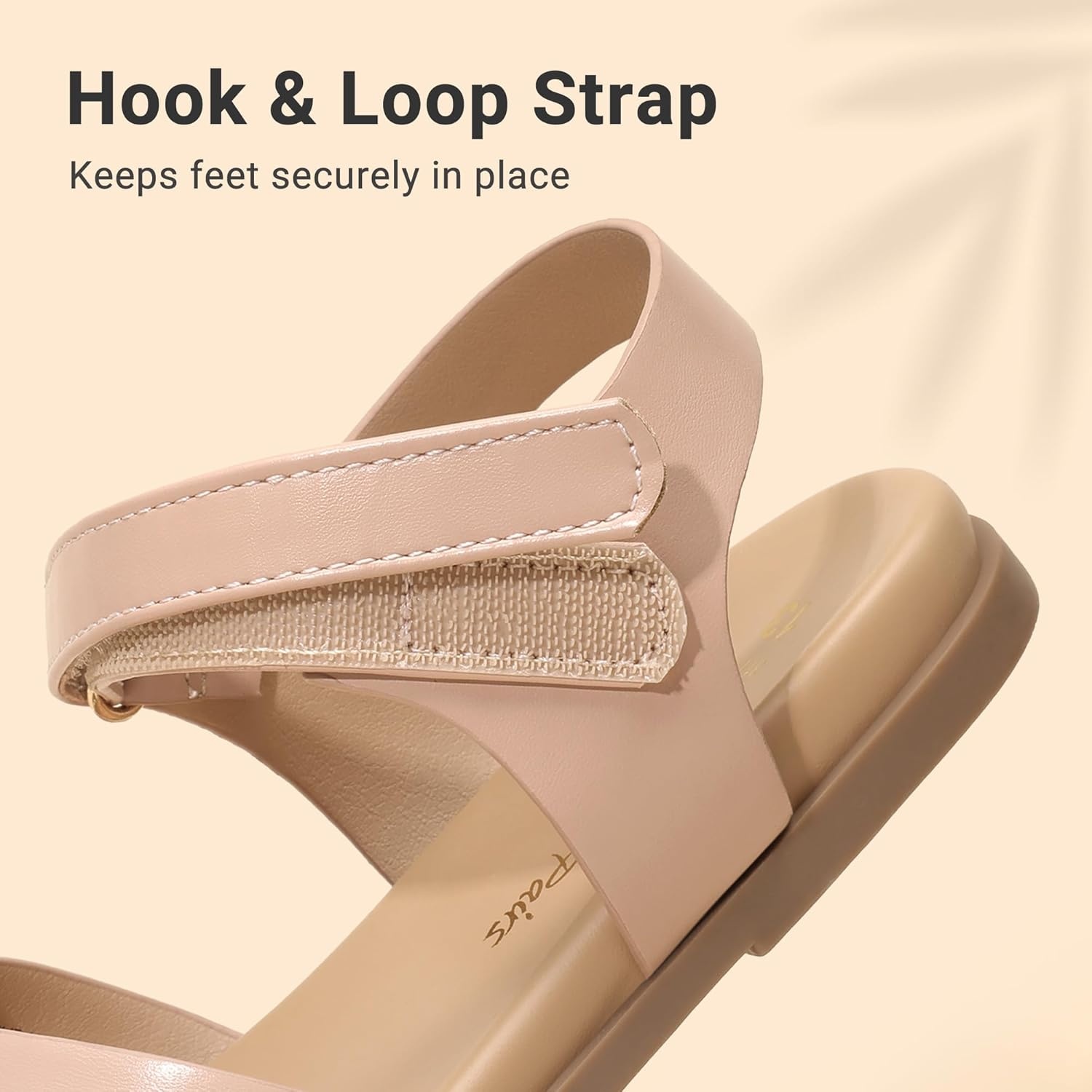 image:imageDREAM PAIRS Girls Sandals Open Toe Princess Flat Sandals Strappy Summer Shoes ToddlerLittle KidNude